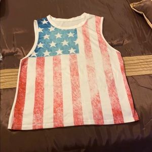 🎈 Women’s Large American Flag tank top